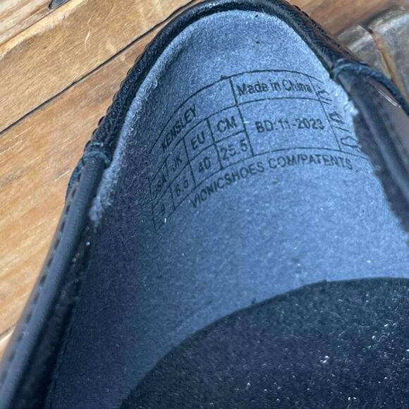 Vionic Kensley Black Leather Lug Sole Loafers Women’s 9 Comfort Shoes Orthotic - Picture 9 of 10